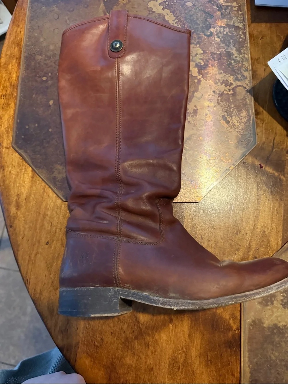 Frye Melissa Leather Riding Boots - Brown